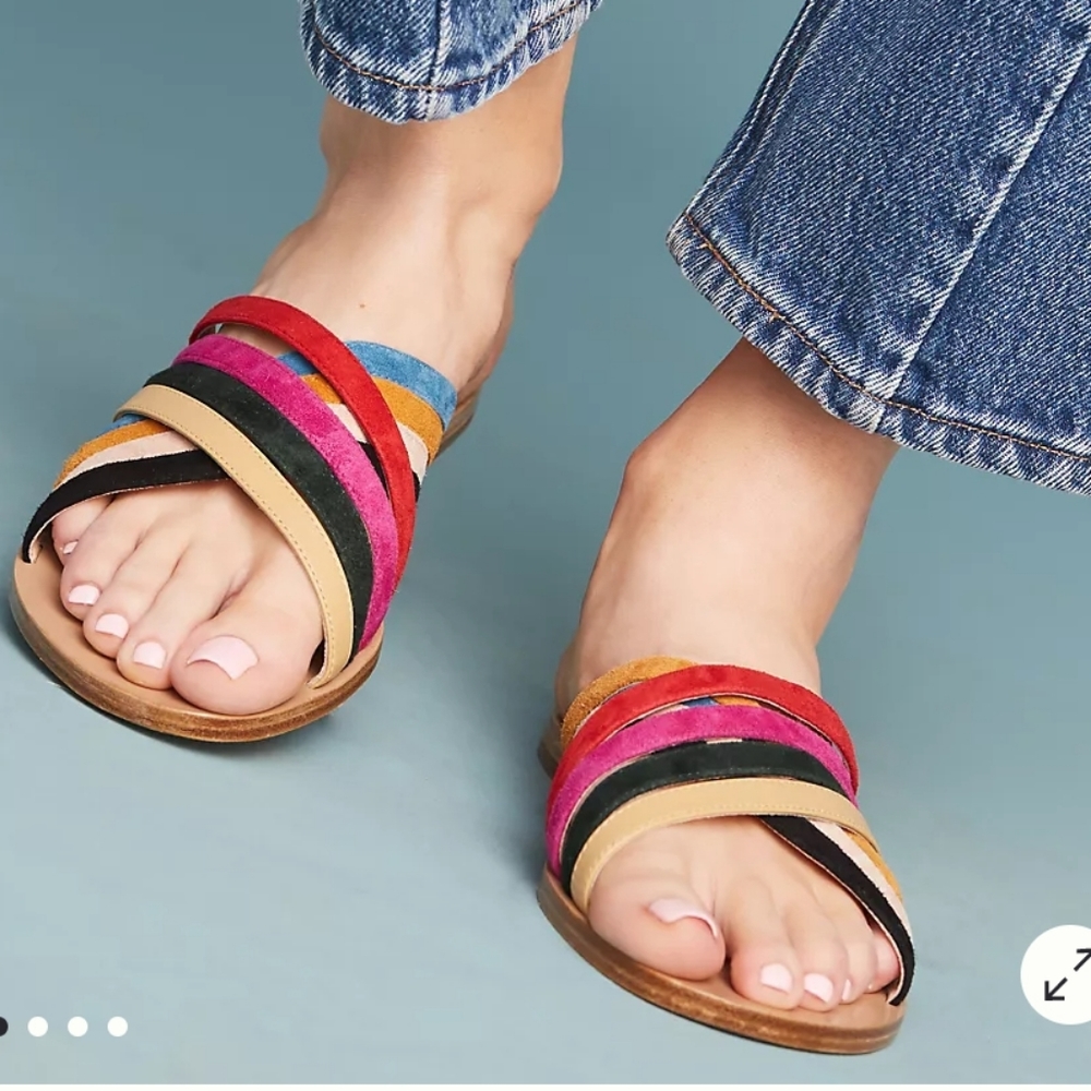 Raye Suede and Leather Strappy Sandals
